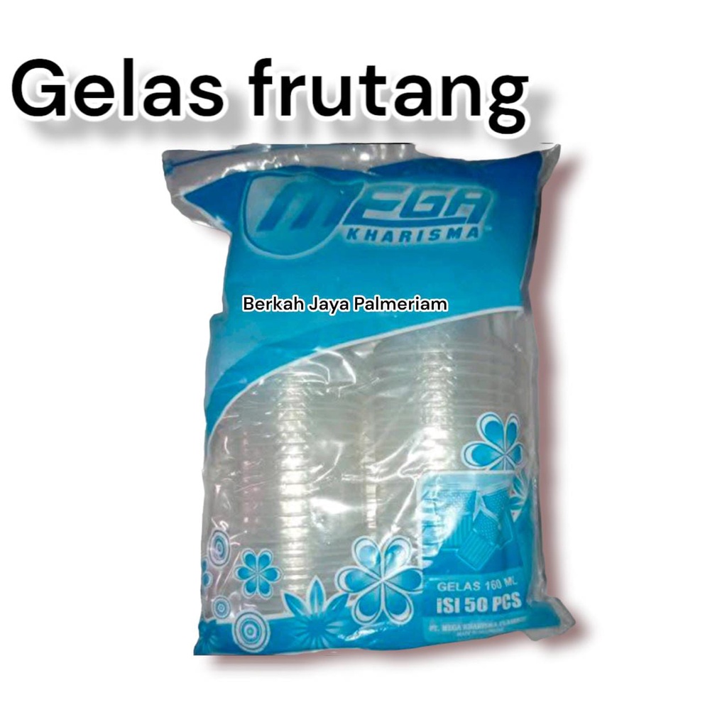 GELAS KOPI PLASTIK 160ML 50 PCS MERK MEGA TEBAL CUP KOPI BENING GELAS NGOPI KECIL GELAS