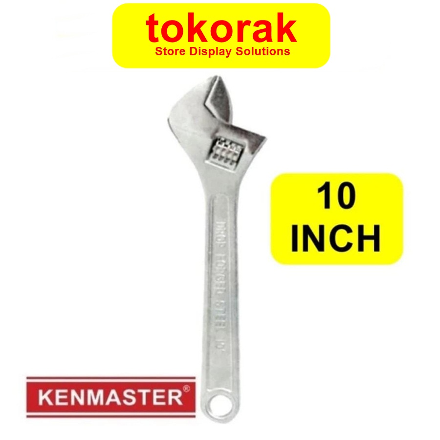 KUNCI INGGRIS ADJUSTABLE KENMASTER 10 INCH - KUNCI PASS BACO WRECH