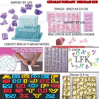 IMPORT PREMIUM SET CETAKAN CK ALPHABET NUMBER STAMP CUTTER HURUF ANGKA CAKE KUE ALAT DEKORASI KUE FO