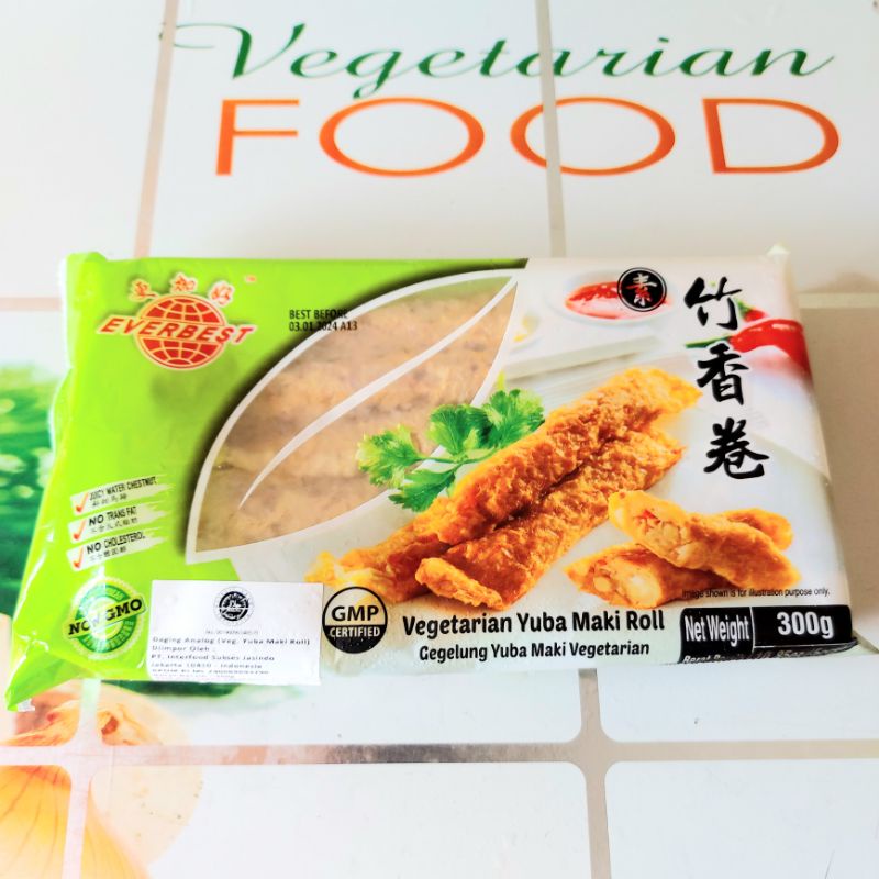 

VEGETARIAN YUBA MAKI ROLL, 300g, ( FROZEN FOOD), HALAL, VEGAN, EVERBEST