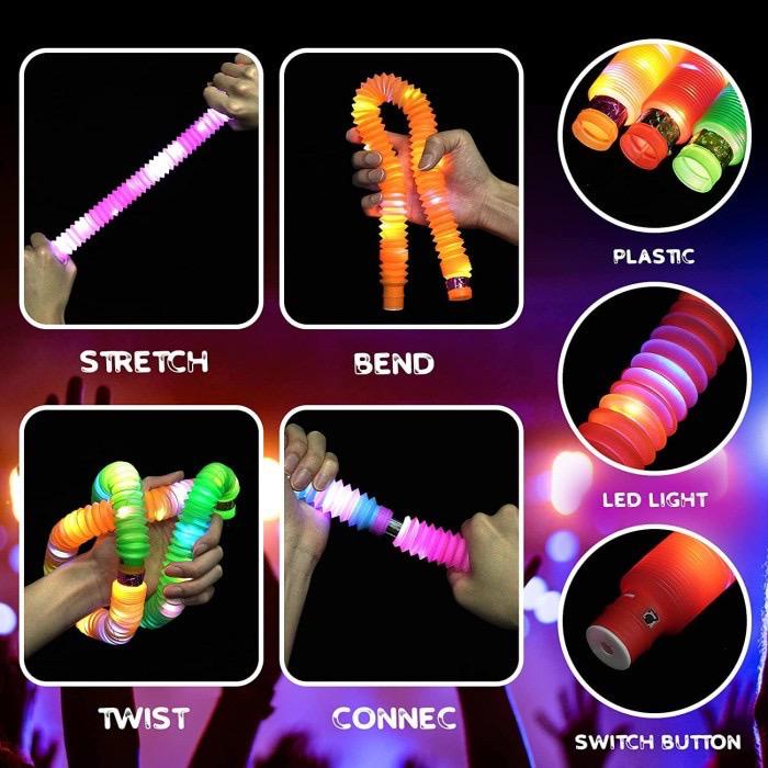 POP LIGHT MAINAN LED ANAK POP PIPES POP TUBE LED SELANG LAMPU VIRAL VD