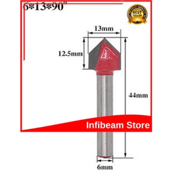 AT CNC Engraving V Groove 3D Bits – Mata CNC Router Bit - 13 mm, 90°