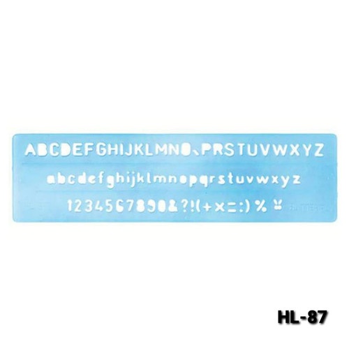 

Penggaris Cetakan Huruf Angka Butterfly HL-87 / Penggaris Cetakan Huruf Kecil HL-87 Butterfly - Satuan
