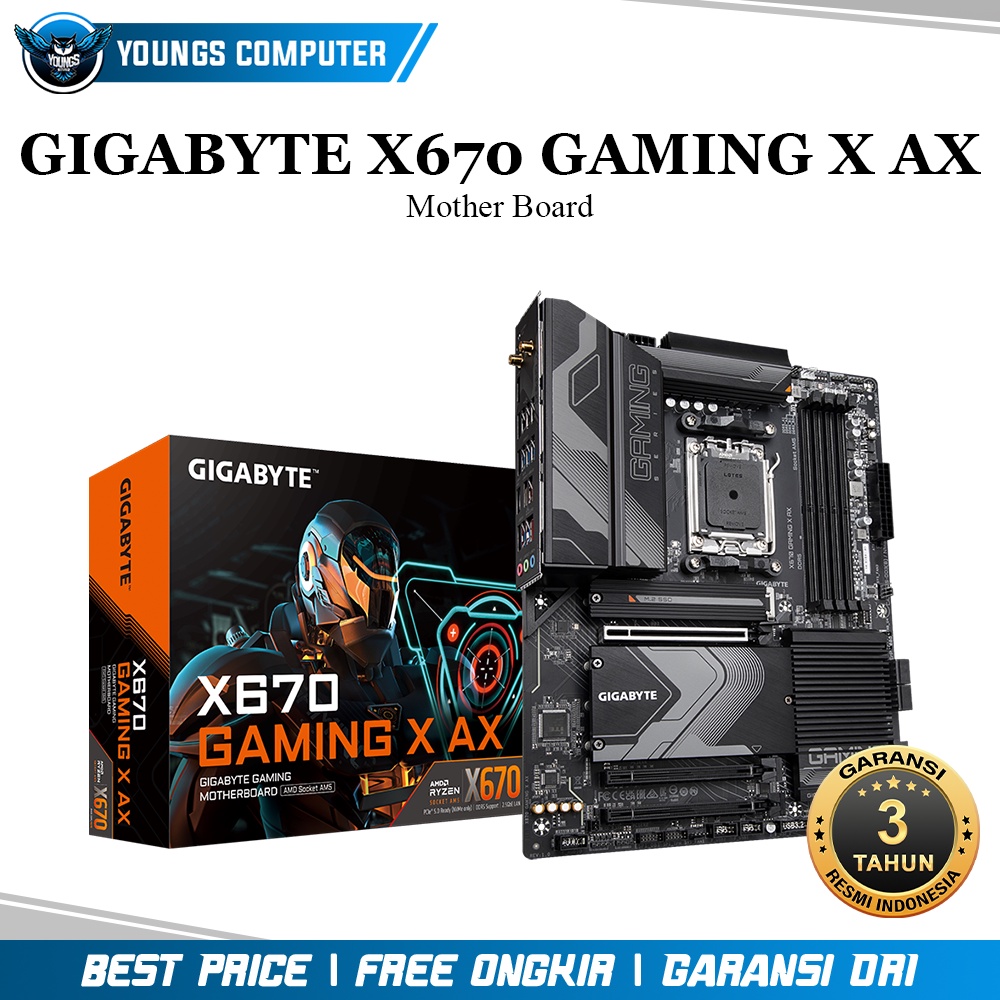 GIGABYTE X670 GAMING X AX | MOTHER BOARD AMD X670 AM5 DDR5 ATX