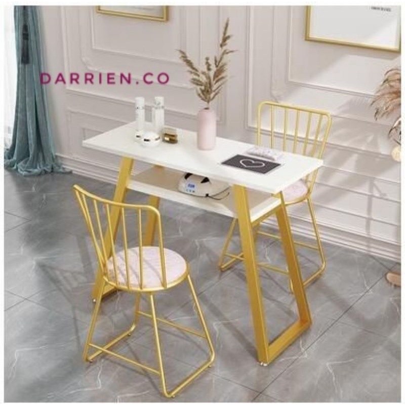 set meja nail art | Set Meja dan kursi konsol | meja industrial besi |  meja minimalis