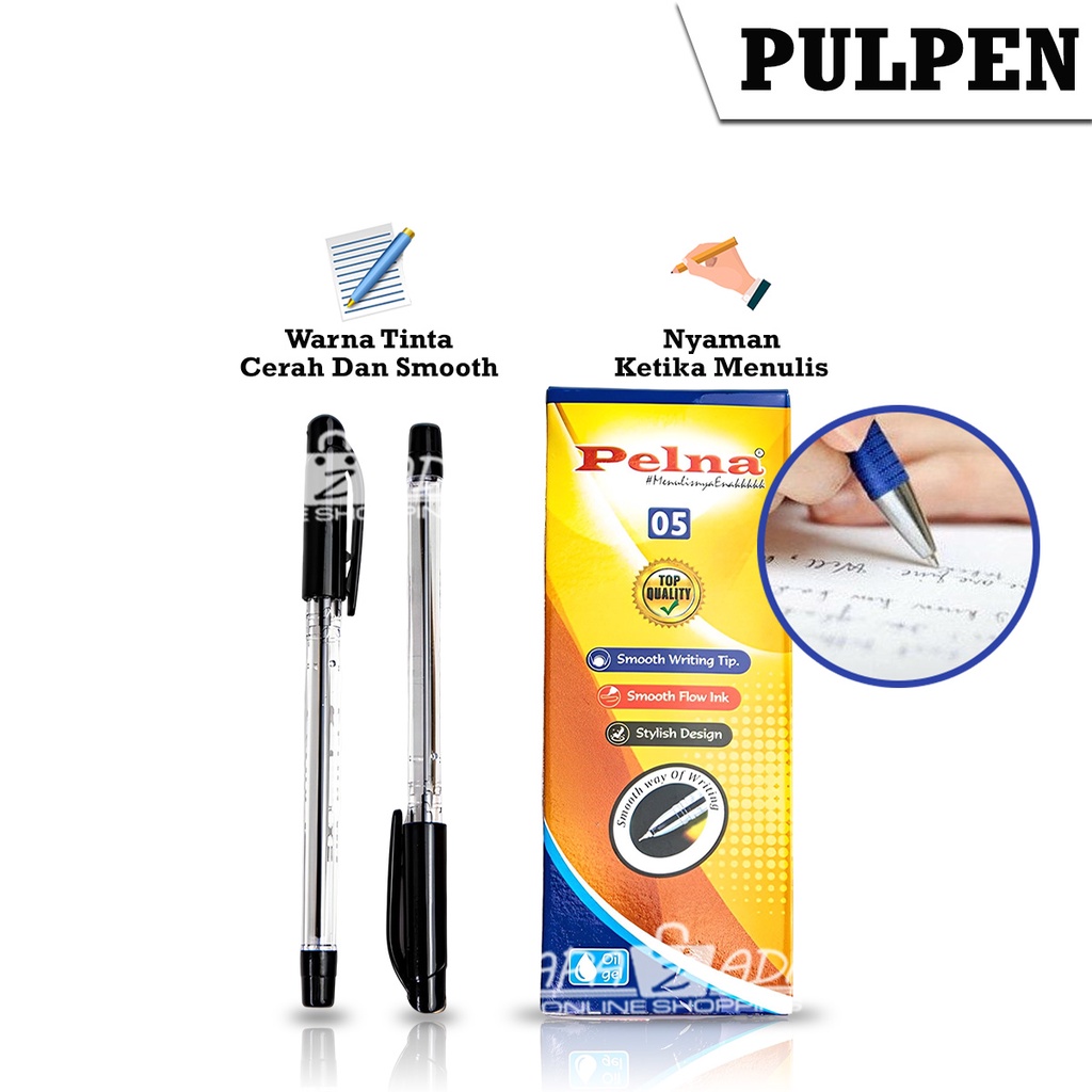 

Apazada - Gel Pen / Pulpen Gel 0.5mm Tinta Hitam Isi 12 Pcs / Pena Gel Pelna 05 Smooth