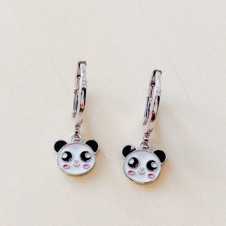 Anting Anak Kepala Panda Silver Xuping