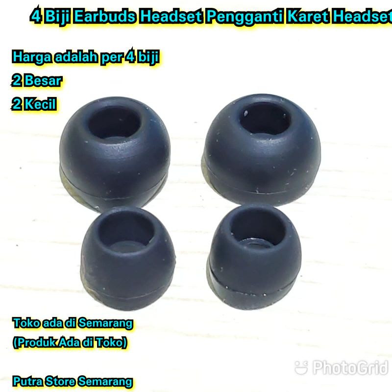 4 biji Karet Headset earbuds isi 4 Karet Headset Ujung Headset Pelindung Headset
