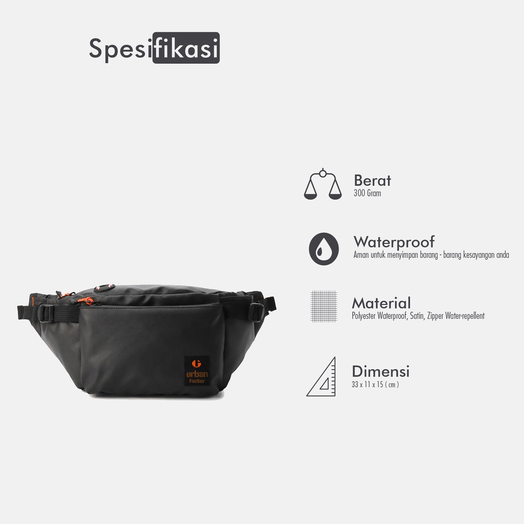 Waist Bag Pria  urban factor  Colombano Tas Selempang