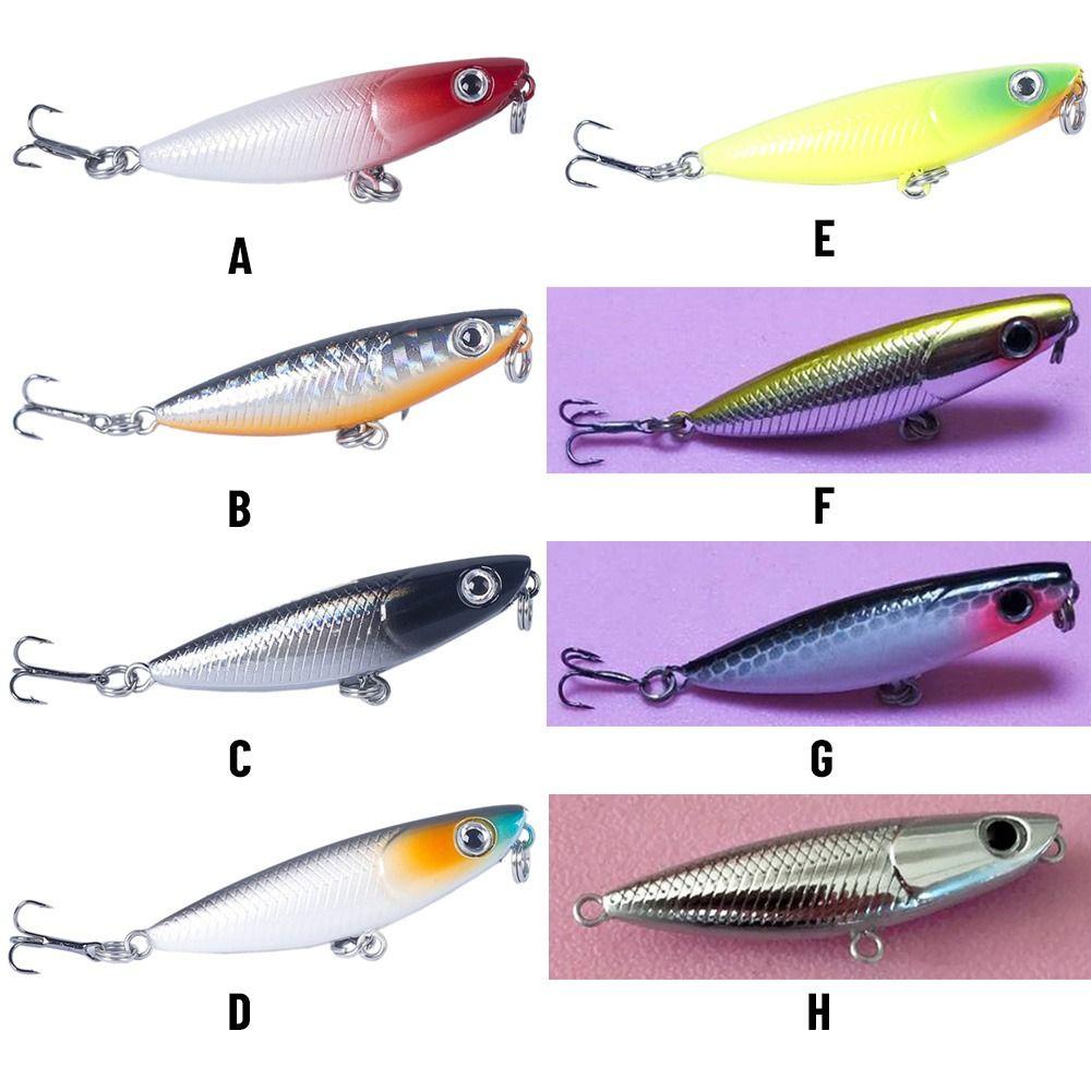 Top Floating Fishing Lure 3D Eyes Mata Manusia Hidup 1.8g 43mm Kait Treble Engkol Keras Plastik