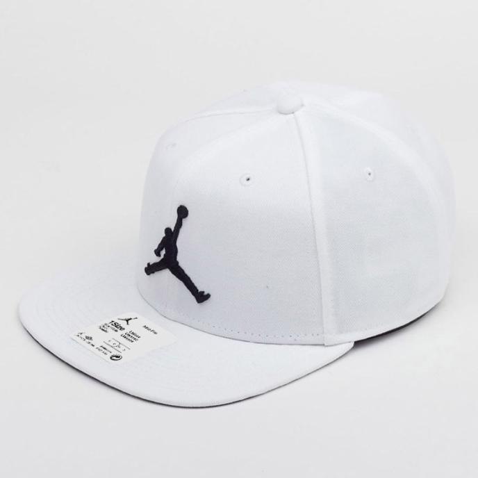 Topi Nike Jordan Pro Jumpman Snapback Hat White ORIGINAL