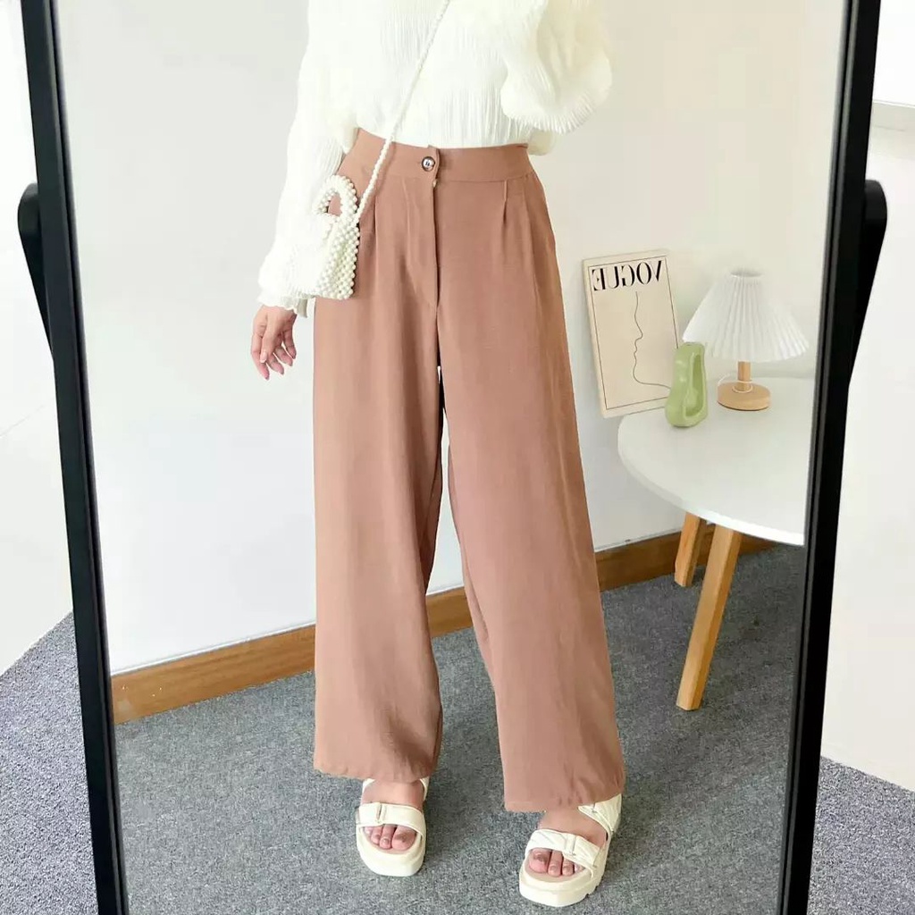 Celana Kulot Wanita Loose Pants Celine Jumbo  Celana Kerja Highwaist Anti kusut