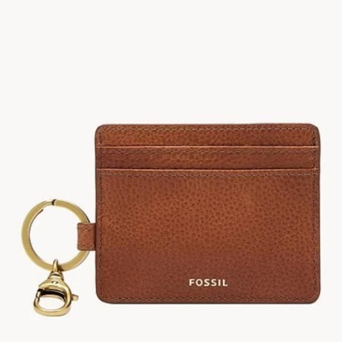 fossil sofia brown card case dompet stnk wallet