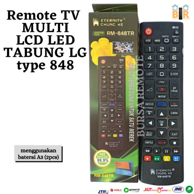 Remote Remot TV LG LCD-LED-Tabung  TM-848TR Tanpa Seting