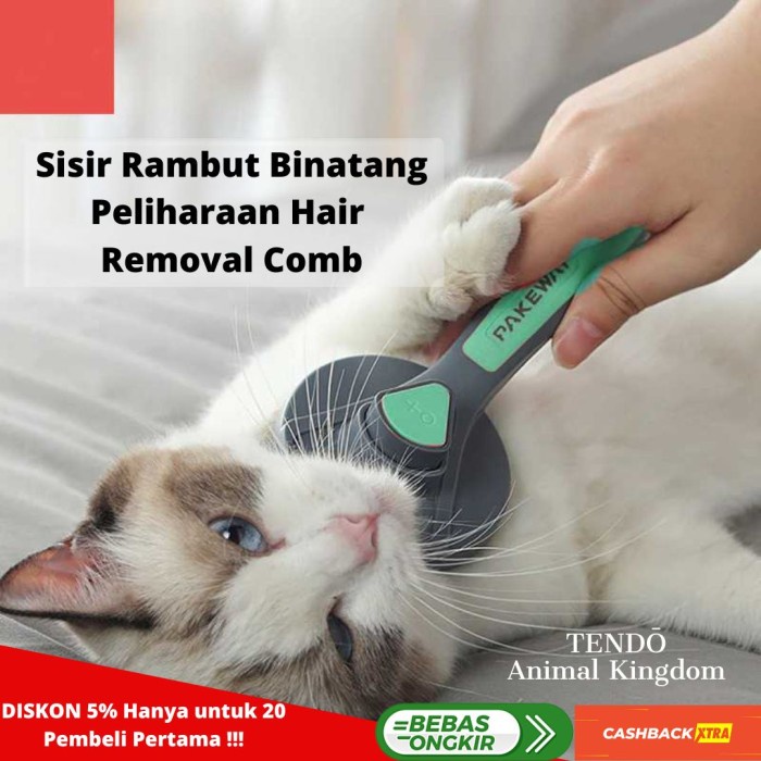 Sisir Pet Slicker Brush Self Cleaning Slicker Brush Dog Cat Sisir Kucing