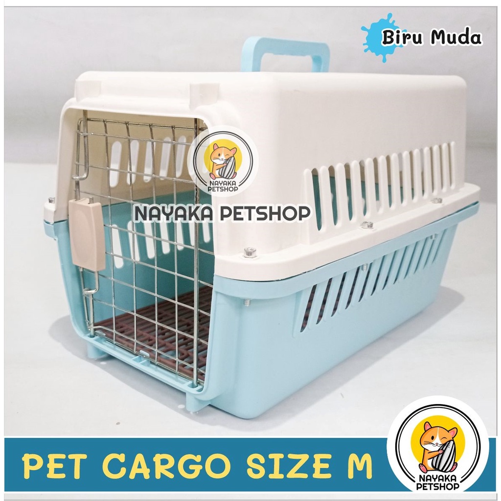 Size M Pintu Besi Pet Cargo Kucing Murah Pet Carrier Travel Kandila Musang