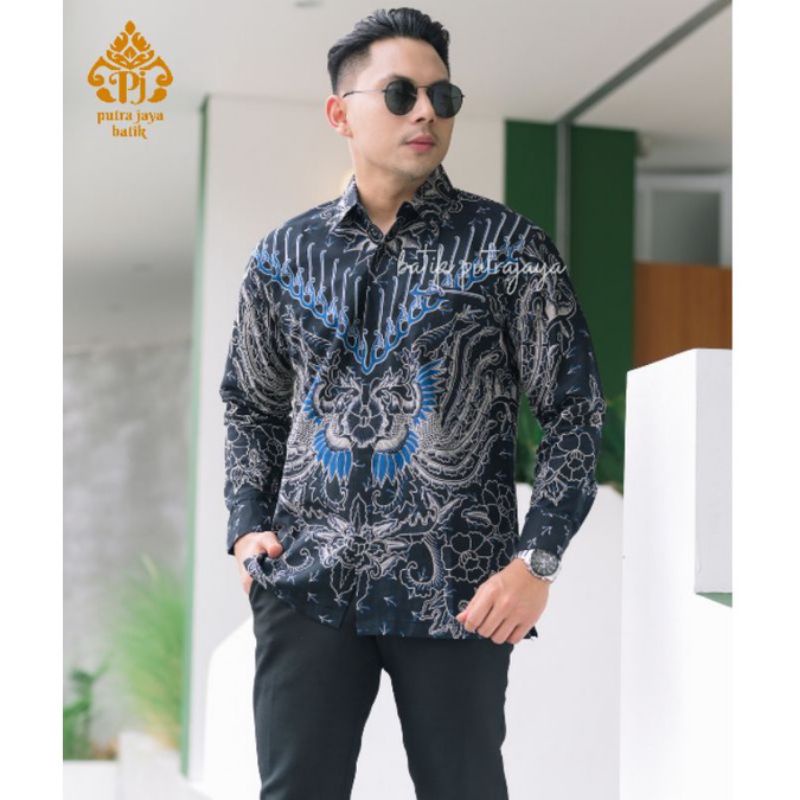 SIPAR Kemeja Baju Batik Pria Cowok Lengan Panjang Premium Modern Furing