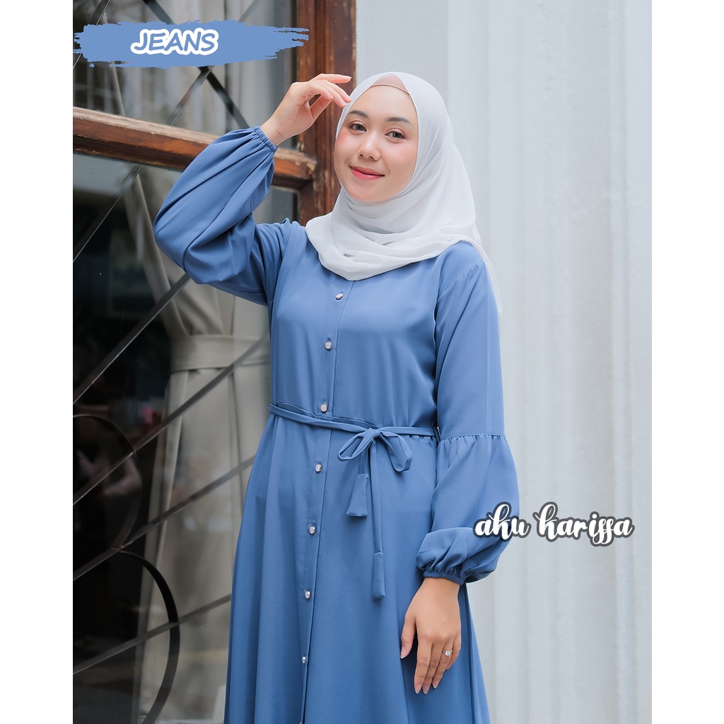 Gamis Polos Kekinian Aku Karissa - Vievie dress Ori Akukarissa