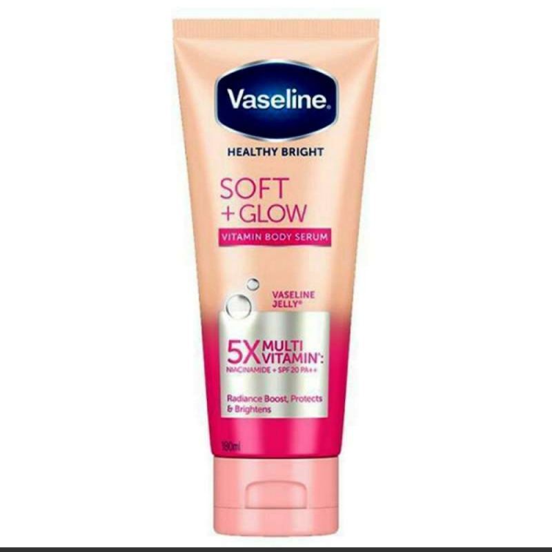 Vaseline Healthy Bright Vitamin Body Serum Soft Glow 180 mL Dan 100 Ml