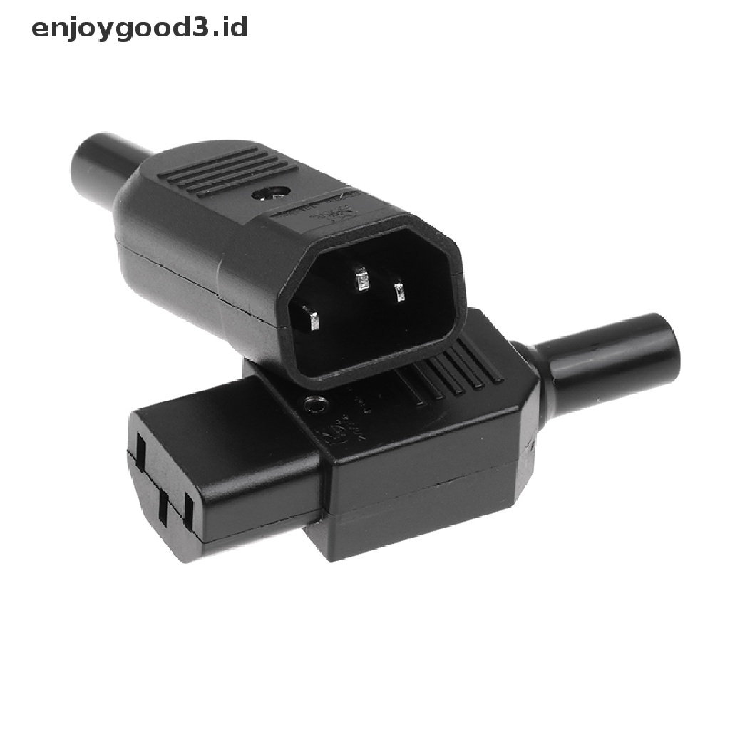 1 Pc Konektor Kabel Lurus C13 C14 3 Pin Male Female 16A 250V