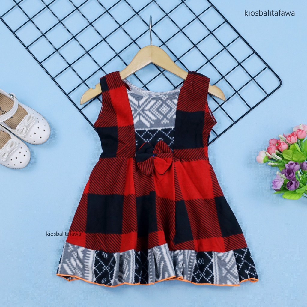 [BLUDRU FLANEL] Dress Aurora uk Bayi 3-12 Bulan / Baju Pakaian Pesta Anak Perempuan Murah Kensi Gaun