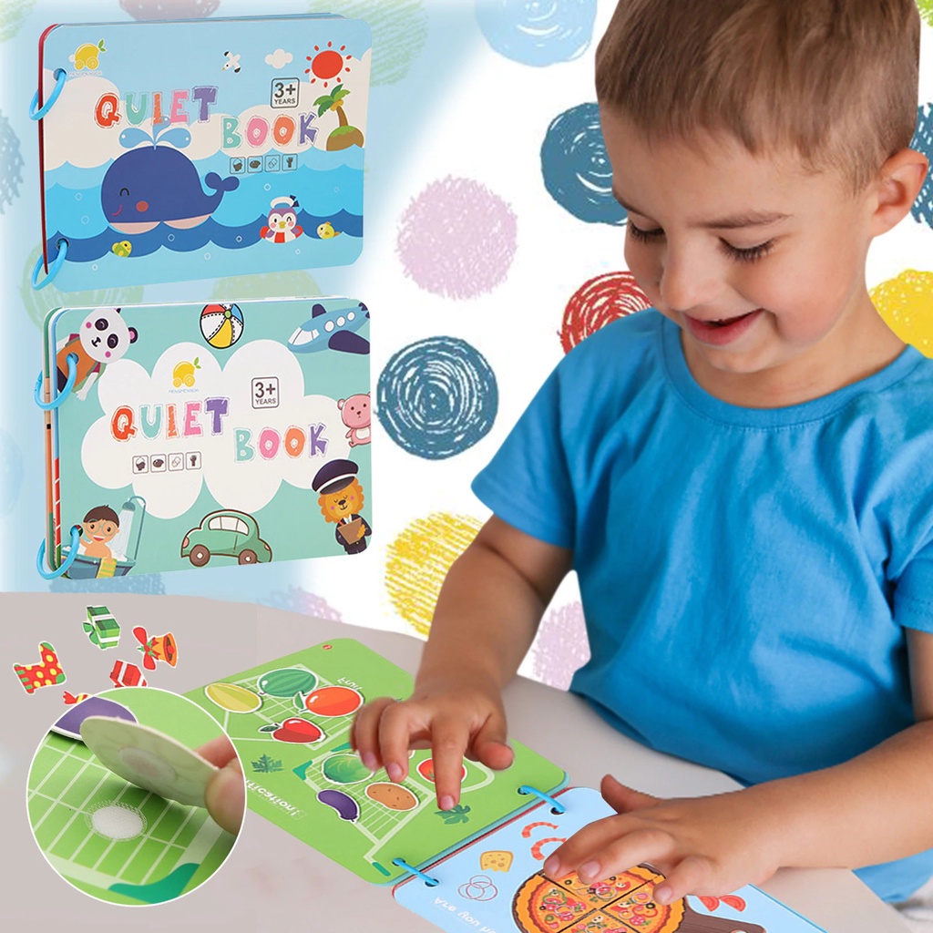 Quiet Velcro Activity Book / Buku Aktivitas Tempel Anak Balita PAUD TK