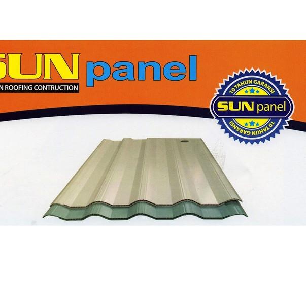 Atap uPVC Sunpanel 12mm (Putih, Biru, dan Semi-Transparan) Sun Panel - Putih