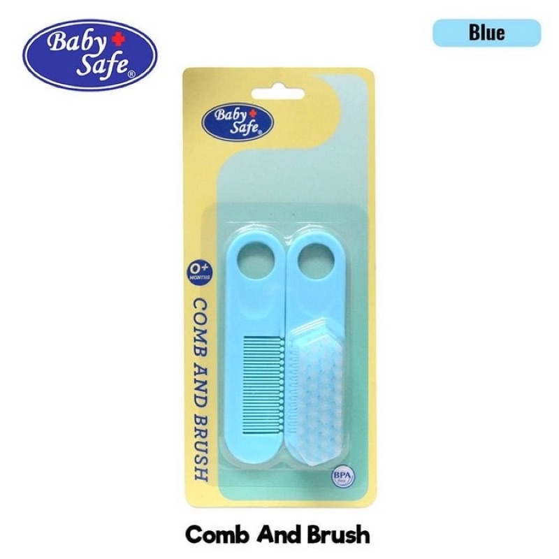 Baby Safe Comb Brush Set BD195 Sisir Rambut Bayi Bulu dan Gerigi Lembut Set 2pc
