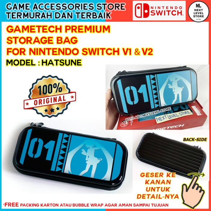 Hatsune Gametech Storage Bag Nintendo Switch Case Pouch Original V1 V2