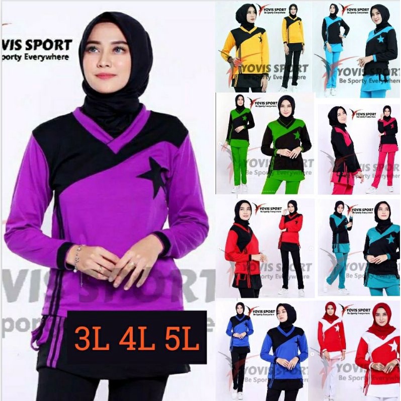 STELAN BAJU SENAM OLAHRAGA AEROBIK jOGING WANITA YOVIS SPORT