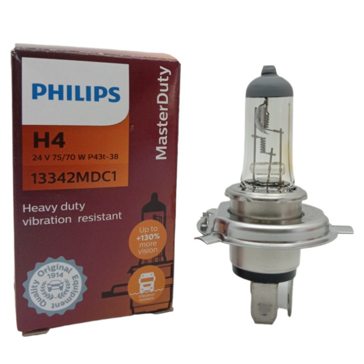 BOHLAM LAMPU HALOGEN PHILIPS H4 24V 75/70 W P43t-38 ORIGINAL