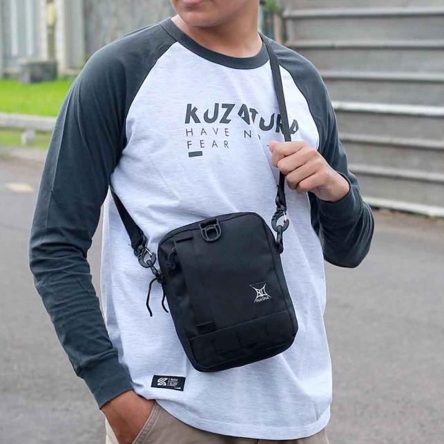 Slingbag Pria Distro Simpel Mini Tas Selempang Cowok Kecil Murah Keren - Navy