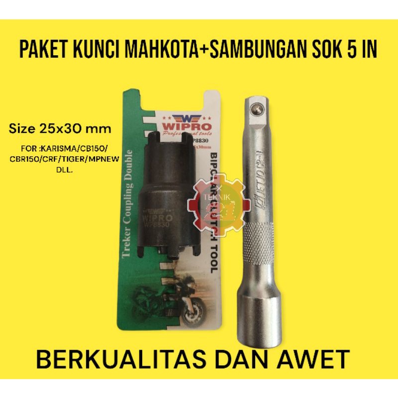 Jual Kunci Mahkota Dan Sambungan Sok Paket Kunci Mur Kopling Wipro