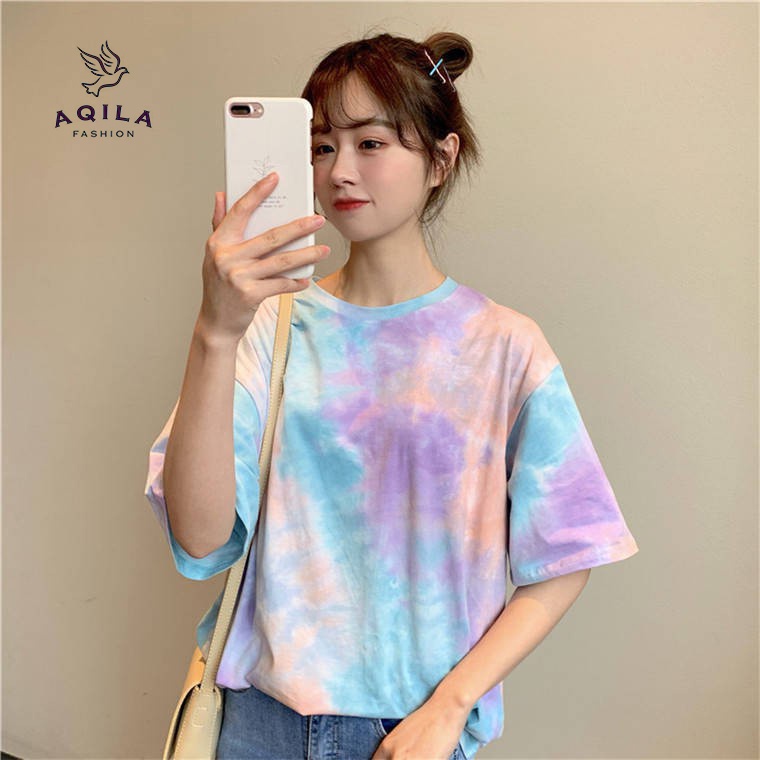 IL - KAOS WANITA TIE DYE /LOVE GRAFF/MIAMI/MOON BAJU TUMBLR OVERSIZE