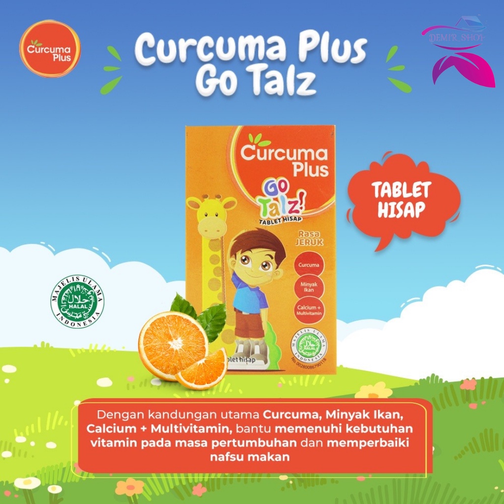 Curcuma Plus Go Talz Tablet Hisap Multivitamin / Penambah Nafsu Makan