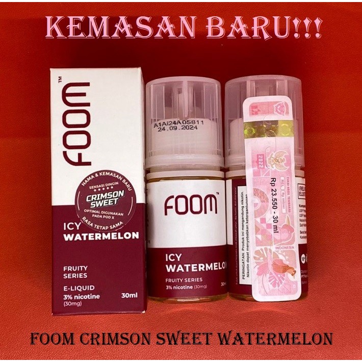 LIQUID 30ML FOOM ICY WATERMELON CRIMSON SWEET