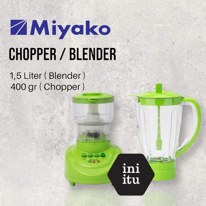 [ Miyako ] Blender + Chopper Plastik Miyako - Ch 501 PF AP - 2 in 1