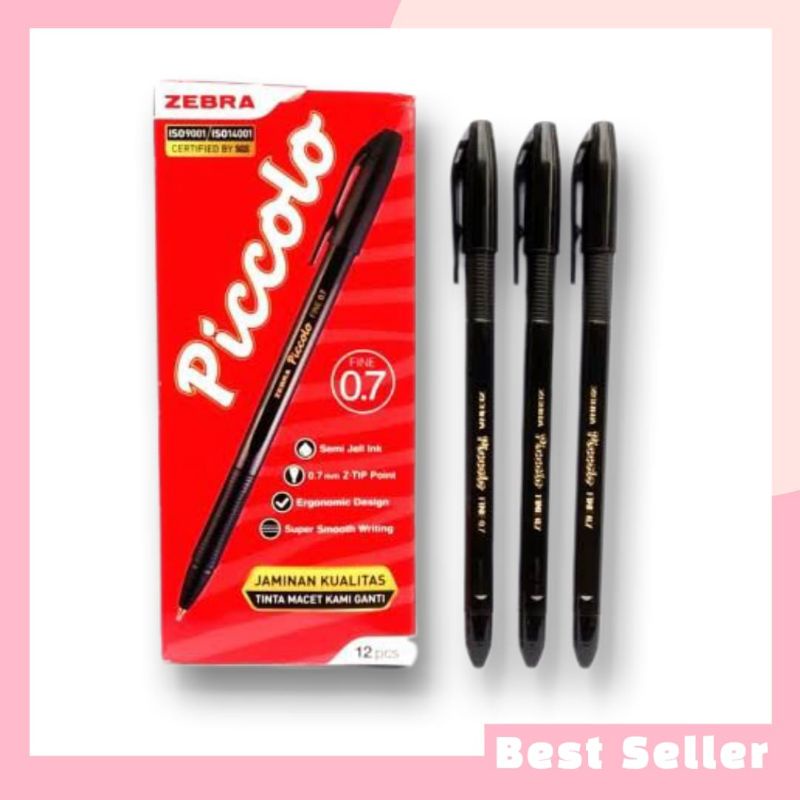 

Pulpen Bolpen Ball Point Pen Zebra Piccolo 1 pak isi 12 pcs