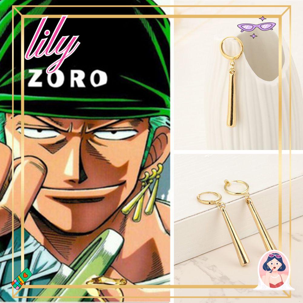Anting Stud Desain One Piece Zoro Sauron