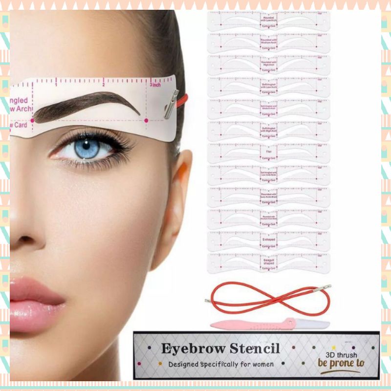 Eyebrow Template Make Up / Eyebrow Stencil Card / Brow Class Drawing Guide