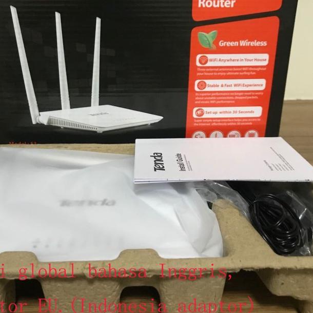 Tenda F3 Wireless Router 300Mbps 3 Antena WIFI modem router LAN port
