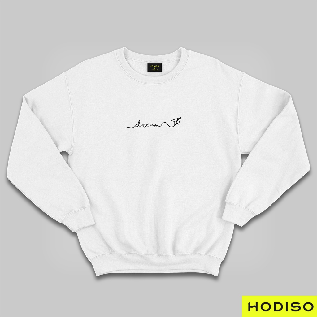 HODISO - Basic Sweater Dream (bordir) Unisex Size M-XXL (Pria&amp;Wanita)