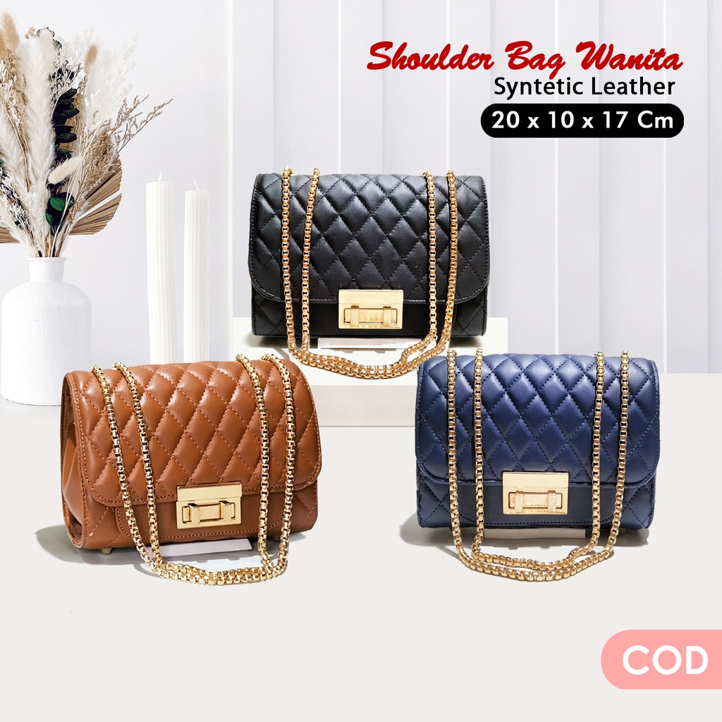 TAS WANITA TALI RANTAI GOLD SLING BAG TAS SELEMPANG WANITA MURAH SHOLDER BAG TALI ULIR HAND BAG CEWEK KEKINIAN