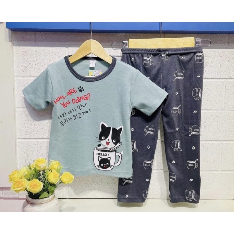 BAJU PIYAMA ANAK 3THN UNISEX KAOS IMPORT SET CELANA PANJANG S-2XL NEW