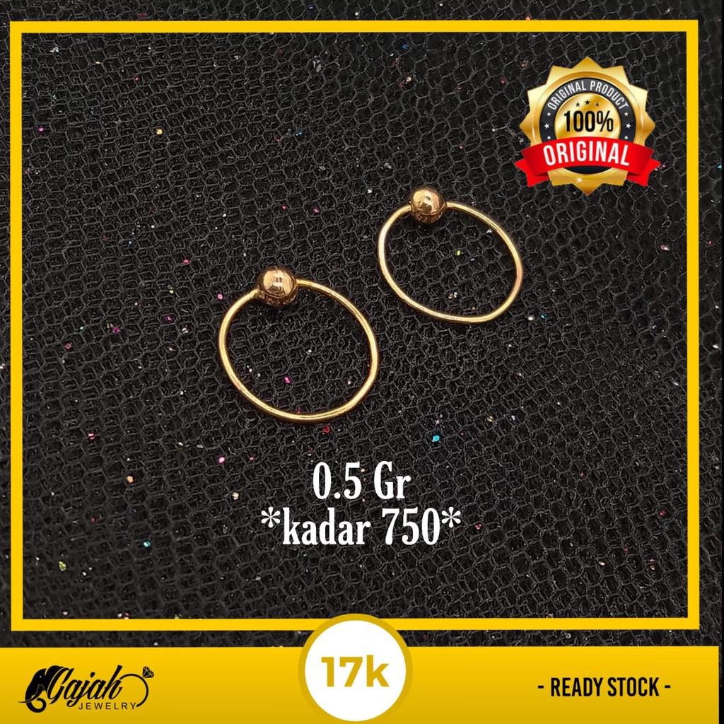 Anting bayi Anting Anak  0.5gr Kadar 750 - 3247