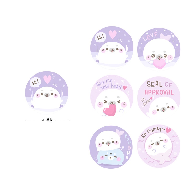 

50pcs Cute Seal Packing Sticker Stiker Lucu untuk Online Shop Packaging Label Stiker Segel Box