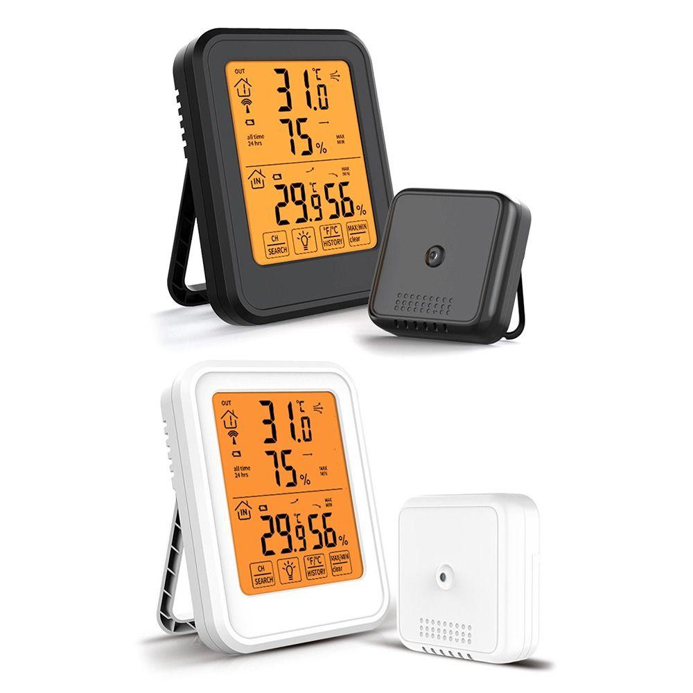 POPULAR Populer Pengukur Suhu Kelembaban Digital Wireless Weather Station Backlight Thermometer