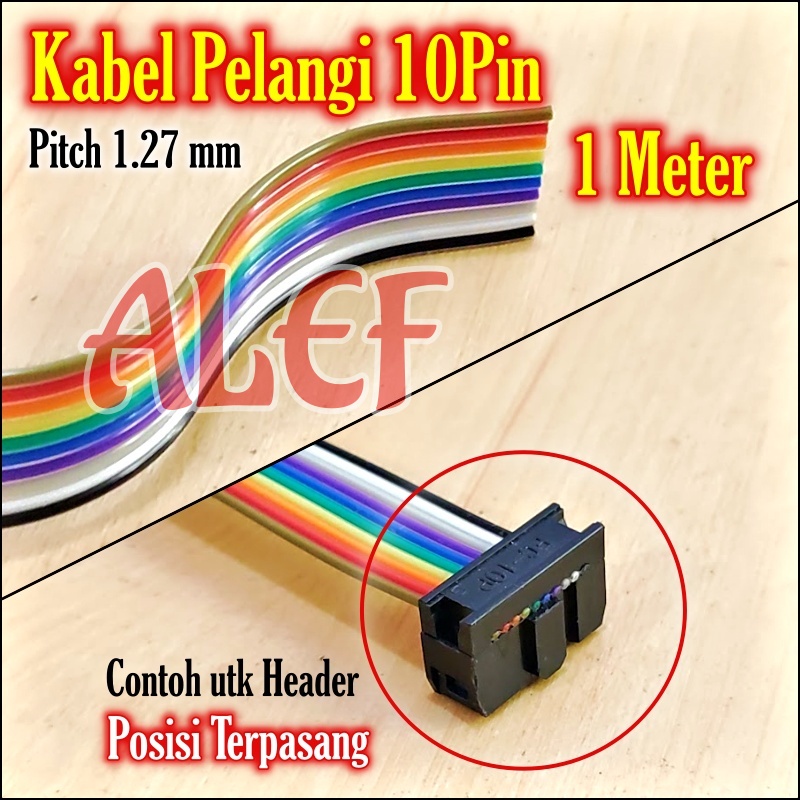 Kabel Pita Pelangi Rainbow 10 Pin AWG 26 Flat Cable