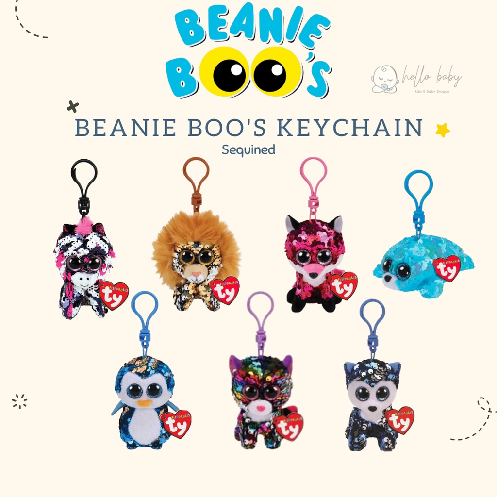 Beanie Boos TY Flippable Keychain Gantungan Boneka Anak