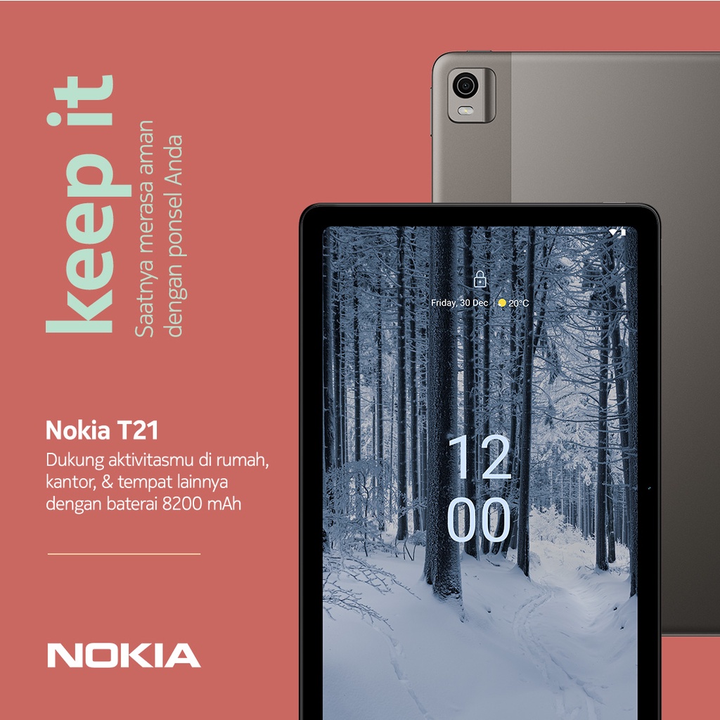 Jual Nokia T21 | 4/64 GB | Android 12 | 8200mAh | 10.36" | Charcoal ...